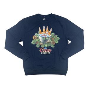 Center Piece - Licensed Mens Holiday Crew Fleece, Cotton/Poly Blend Crewneck Pul